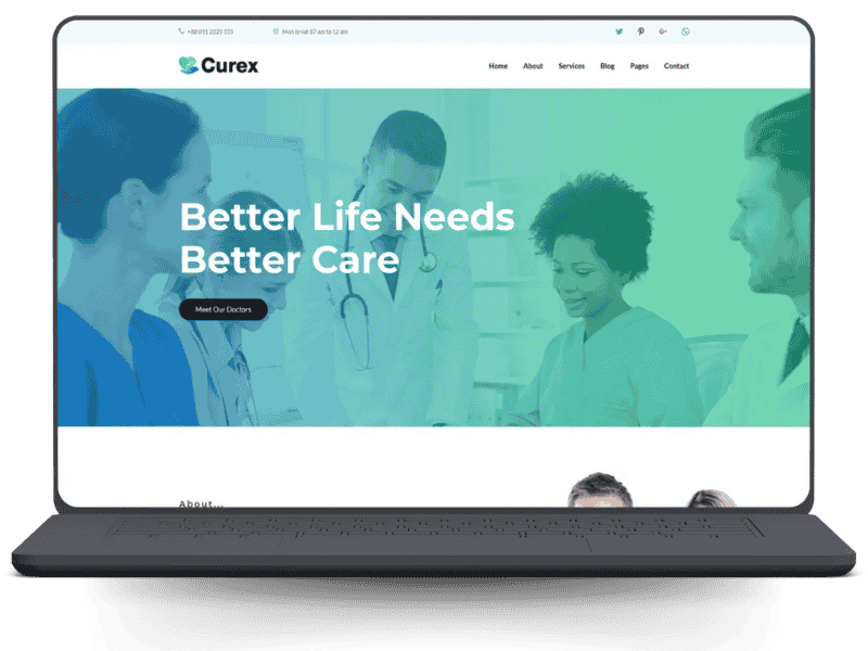 Curex Hospital Website