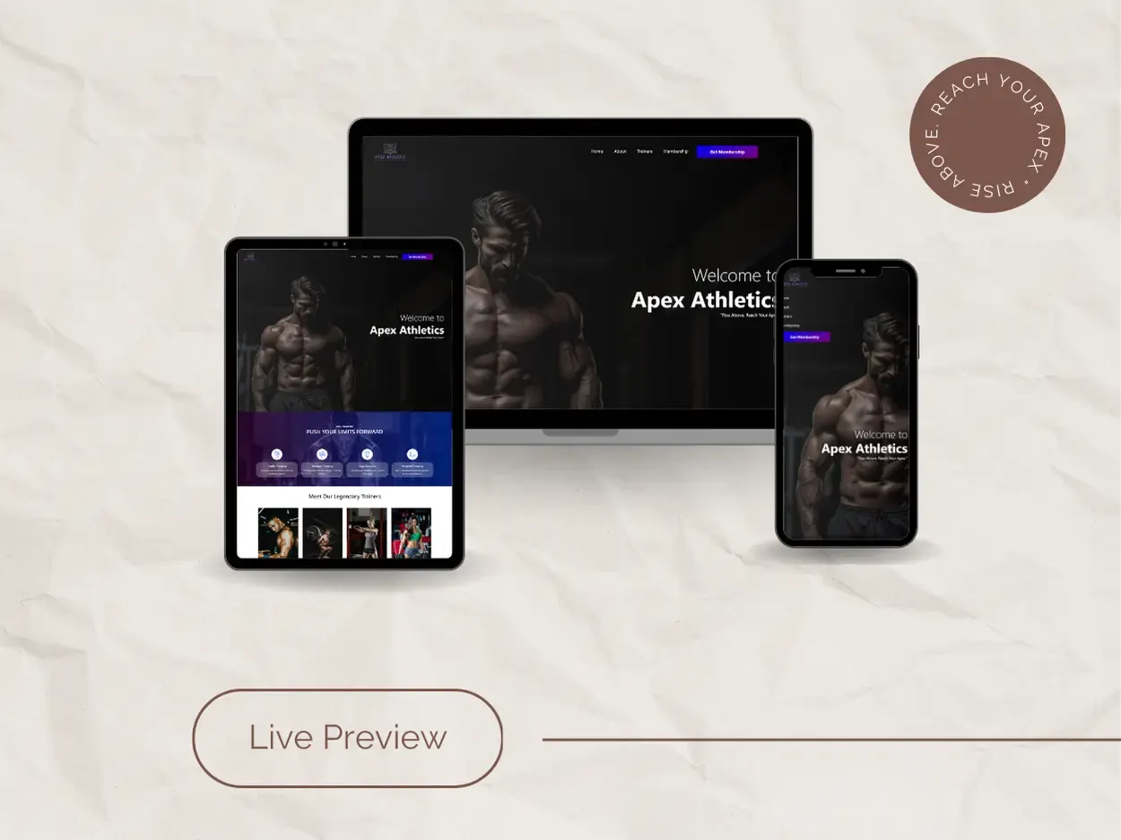 Apex Athletics Gym Website